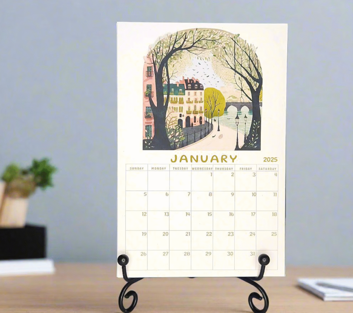 Desktop Travel Calendar by Amber Davenport UK